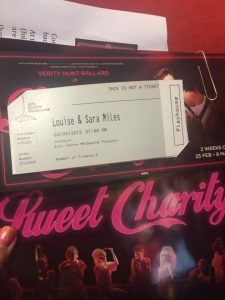 Sweet Charity VIP experience with signed program