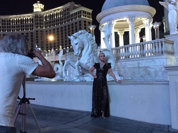 Behind-the-scenes: Celeste on location in Vegas