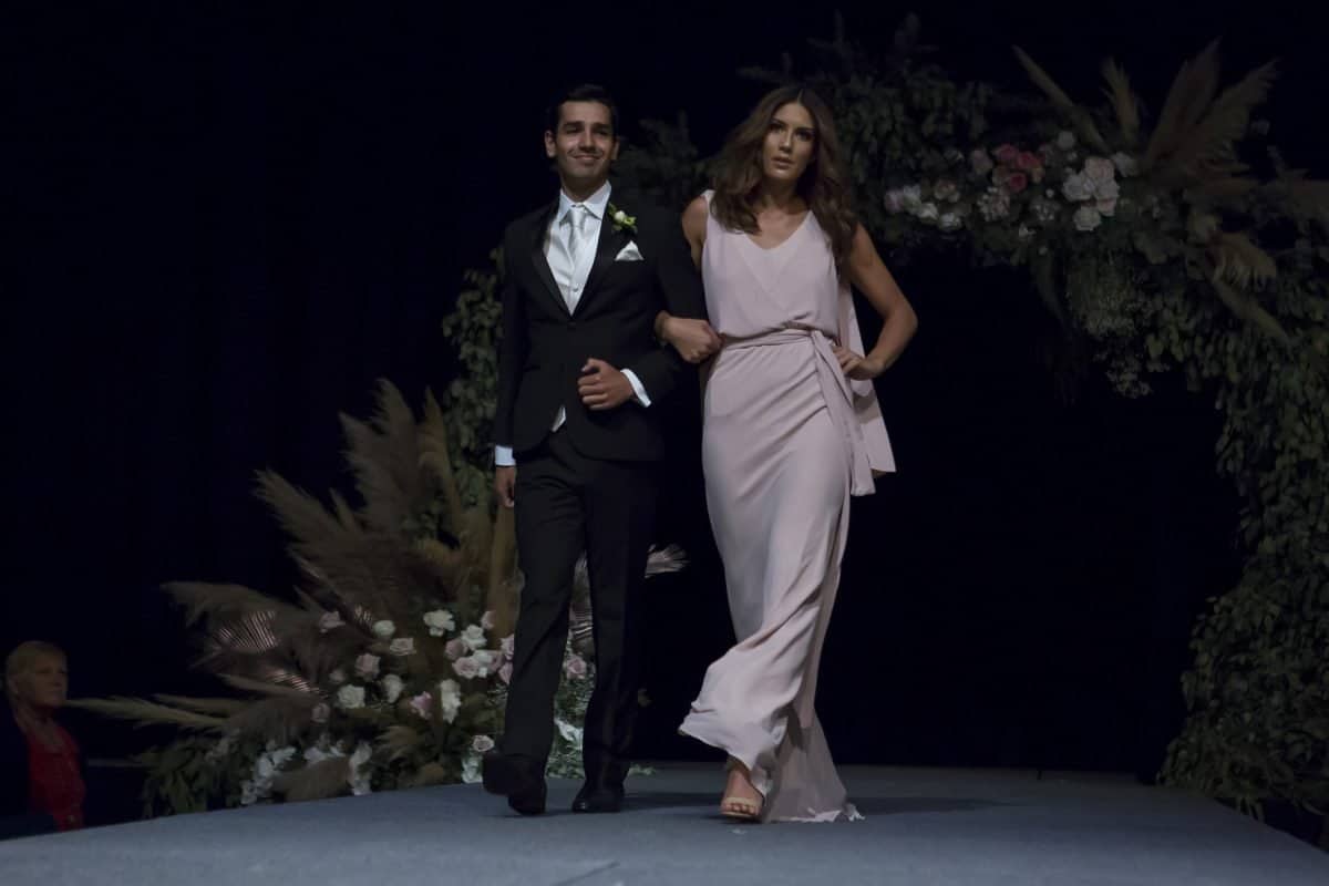 models showcase designer wedding dress